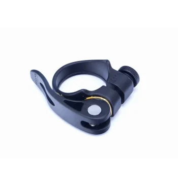 Obejma z zamykaczem siodła alum. czarny mat fi31,8