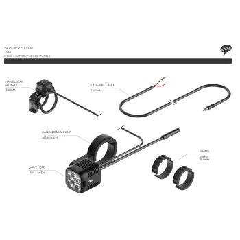 Lampka Knog Blinder E 1300 przód