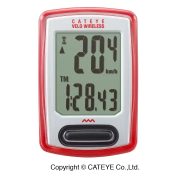 Licznik rowerowy VELO WIRELESS CC-VT230W czerwony
