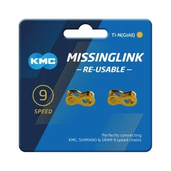 Spinka łańcucha KMC Ti-N Gold 9rz