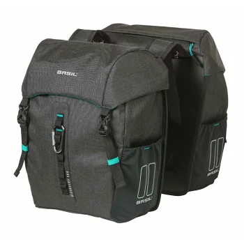 Sakwa miejska podwójna Basil Discovery 18L black