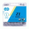 Łańcuch KMC Z1 Wide EPT 1-Speed 128 ogniw srebrny