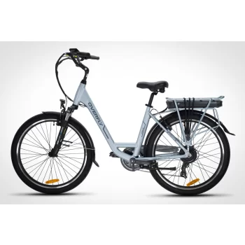 Rower elektryczny Overfly Grace 26 srebrny12,8 Ah