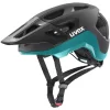 Kask rowerowy UVEX React 52-56 cm. czarny-turkus