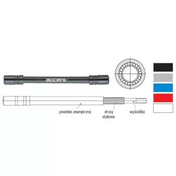 Pancerz przerzutkowy Accent 4mm niebieski