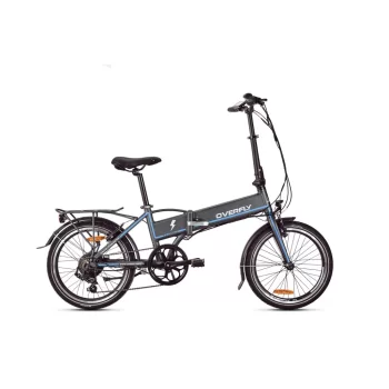 Rower Overfly Zing szary-niebieski 10.5Ah