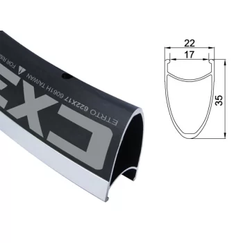 Obręcz szosa ALEXRIMS CX35, V-brake, Stożek 35mm