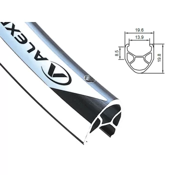 Obręcz szosa ALEXRIMS R450, V-brake, Stożek 19,8mm