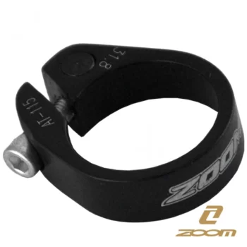 Obejma siod. AT-115 Śruba Alu25.4mm czarny połysk