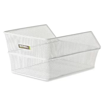 Kosz Basil Cento S na bagażnik biały