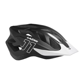Kask Lazer J1 Mat Black White +Siatka +LED