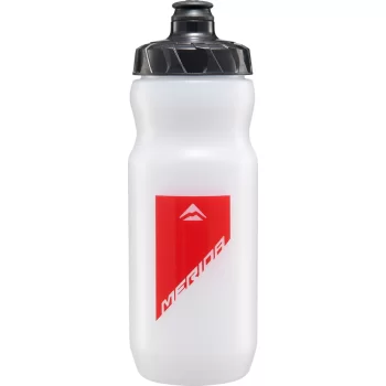 Bidon Merida Transparent z czerwonym z pokrywką