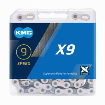 Łańcuch 9-biegowy KMC X9 Silver/Grey / 1/2