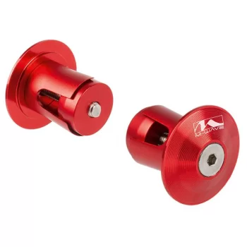 Korki w kierownicę M-Wave alu czerwone