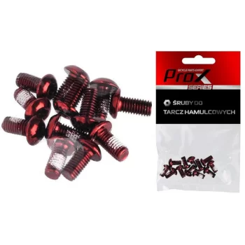 Śruby Prox czerwone do tarczy hamulcowej (12 szt.)