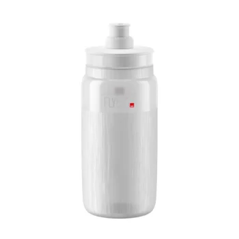 Bidon Elite FLY TEX White, Clear, Grey Logo 550ml