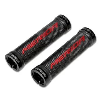 Chwyty Merida 2 pierścienie zaciskowe czarno-czerw