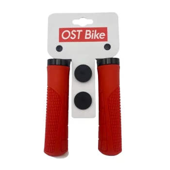 Chwyty rowerowe Ost 135mm 1 obejma czerwone
