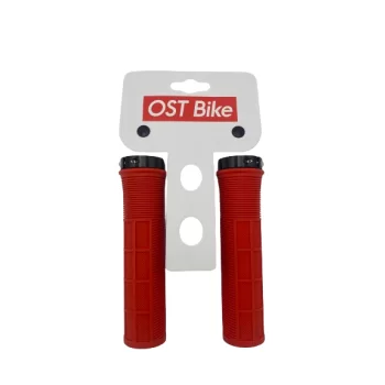 Chwyty rowerowe Ost 130mm 1 obejma czerwone