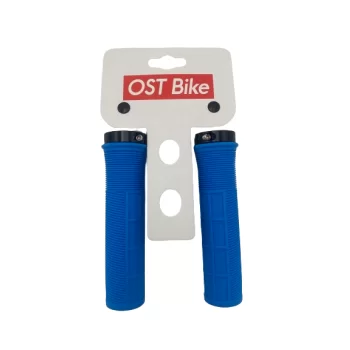 Chwyty rowerowe Ost 130mm 1 obejma niebieskie
