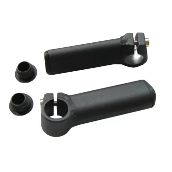 Rogi kierownicy alu proste krótkie czarne