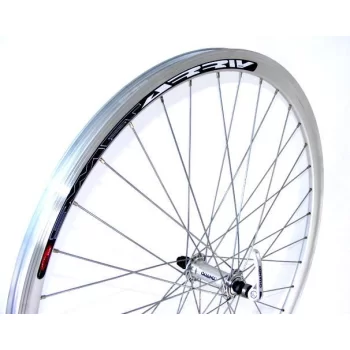 Koło 28" przód stożek piasta Quando QR srebrny