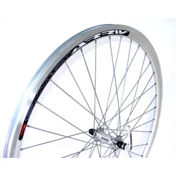 Koło 28" przód stożek piasta Quando QR srebrny