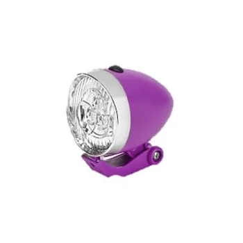 Lampa City 3 led na baterie fioletowa