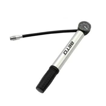 Pompka rowerowa Beto CHMP-003AG alu z manometrem