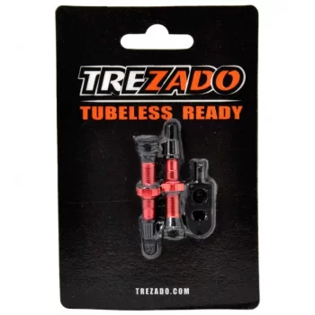 Zawór Trezado Presta 34mm d/Tubeless 2 szt. czerwo