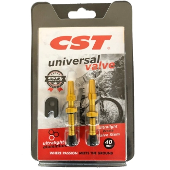 Zawory CST Tubeless Presta FV 40 mm – złote 2 szt.