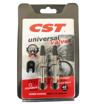 Zawory CST Tubeless Presta FV 48 mm – srebrne 2szt