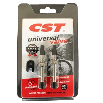 Zawory CST Tubeless Presta FV 40 mm– srebrne 2 szt