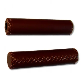 Chwyty skóra/gąbka, l=130mm, brązowe