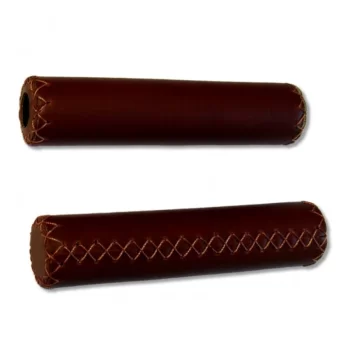 Chwyty skóra/gąbka, l=130mm, brązowe